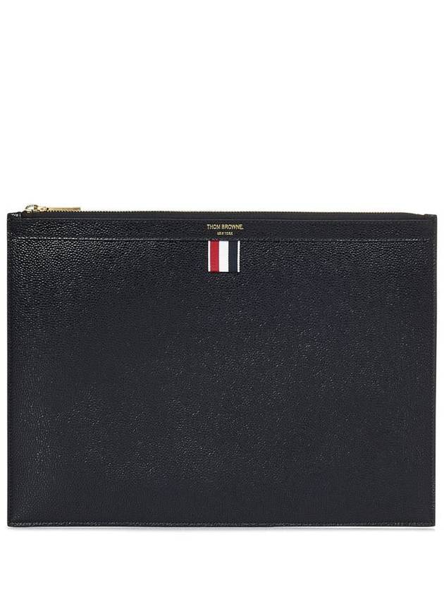 Medium Document Holder Clutch Bag Black - THOM BROWNE - BALAAN 2