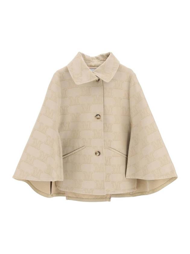 Women's Pirania Jacquard Logo Cape Beige - MAX MARA - BALAAN 1