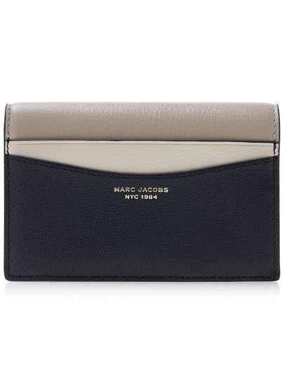 The Slim 84 Colorblock Leather Half Wallet Beige Black - MARC JACOBS - BALAAN 2