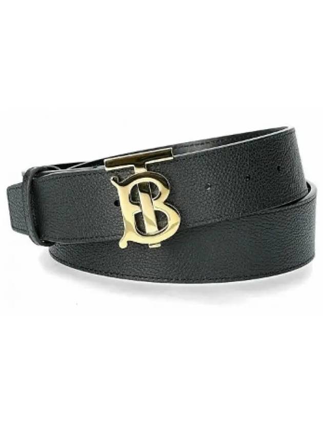 TB Logo Leather Belt Black - BURBERRY - BALAAN 2