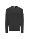 Wappen Patch Crew Neck Cotton Sweatshirt Black - STONE ISLAND - BALAAN 2