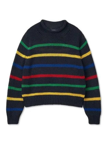 30 Paid W Striped Cotton Sweater Navy - POLO RALPH LAUREN - BALAAN 1