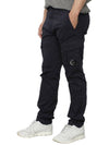 Men's Garment Dyed Skinny Pants Navy - CP COMPANY - BALAAN.