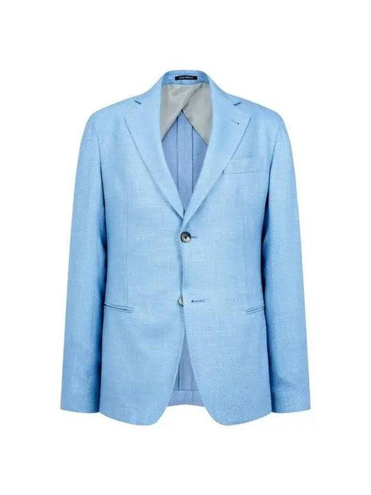 Men s Rayon Structure Single Jacket Blue 270165 - EMPORIO ARMANI - BALAAN 1