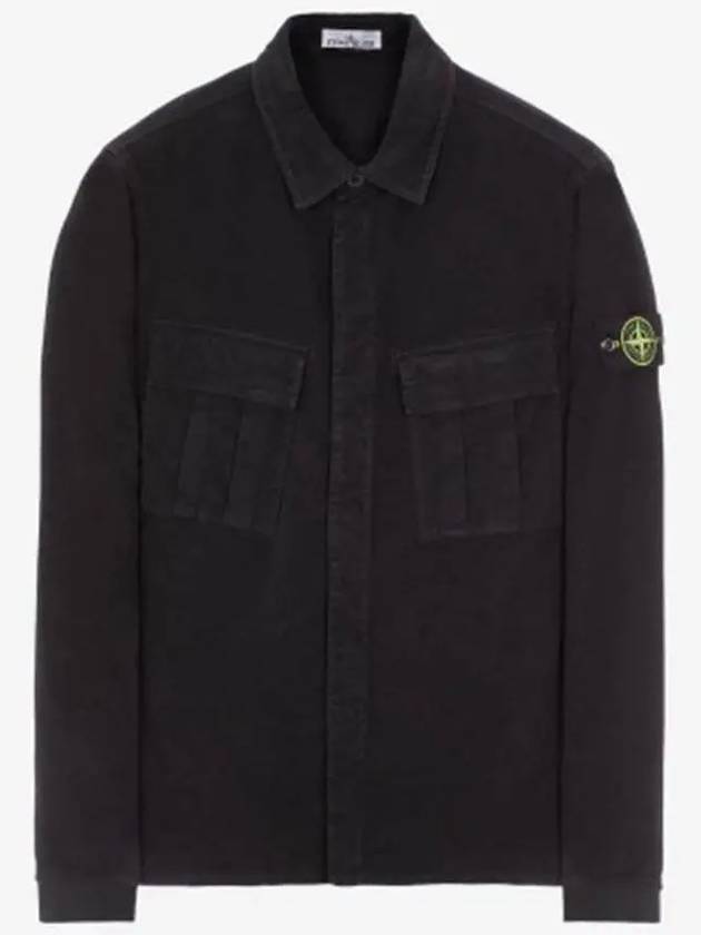 Wappen Patch Two Pocket Shirt Jacket Black - STONE ISLAND - BALAAN 2