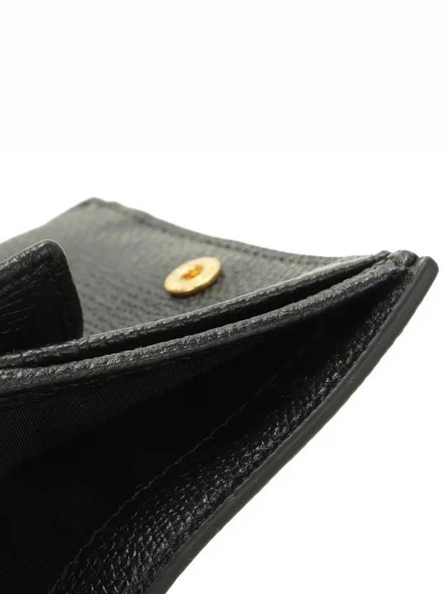 Compact V Logo Signature Calfskin Half Wallet Black - VALENTINO - BALAAN 8