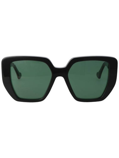 Eyewear Interlocking G Two-tone Bold Sunglasses Black Green - GUCCI - BALAAN 1