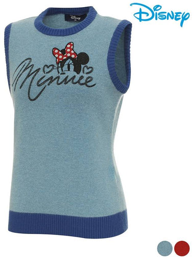 Women s line color combination character point knit vest DO3LKV001 - DISNEY GOLF - BALAAN 1