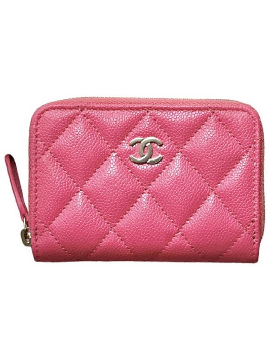 Classic caviar zipper card wallet pink AP0216 Kleotok - CHANEL - BALAAN 1