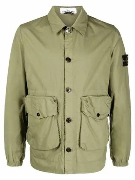 Waffen Patch Parachute Pocket Shirt Jacket Khaki Men's Jacket 761510203 V0058 - STONE ISLAND - BALAAN.