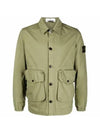 Wappen Patch Parachute Pocket Shirt Jacket Khaki - STONE ISLAND - BALAAN 2