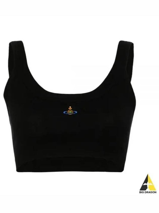 ORB Logo Knit Bra Black - VIVIENNE WESTWOOD - BALAAN 2