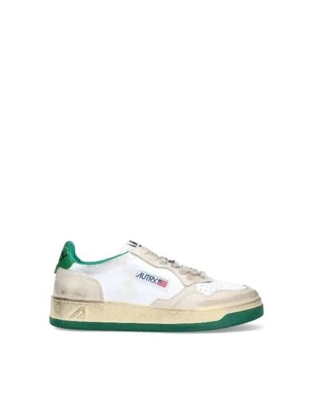 Men's Medalist Super Vintage Low Top Sneakers H White Green - AUTRY - BALAAN 2