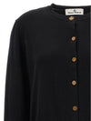 Bea Embroidered Logo Cardigan Black - VIVIENNE WESTWOOD - BALAAN 4