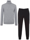 SET Men s Turtleneck Sweater Out Pocket Jogger Pants - PALMSPRINGS - BALAAN 3