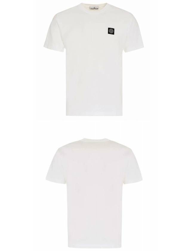 Logo Patch Short Sleeves T-Shirt White - STONE ISLAND - BALAAN 5