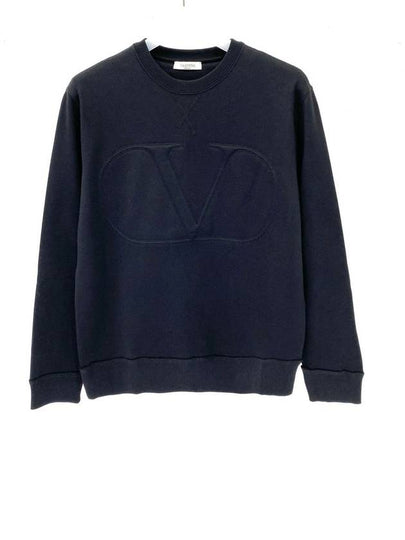 V Logo Print Sweatshirt Black - VALENTINO - BALAAN 2