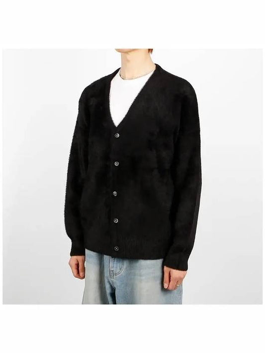 117094 W 0001 BLACK Shaggy Cardigan - STUSSY - BALAAN 2