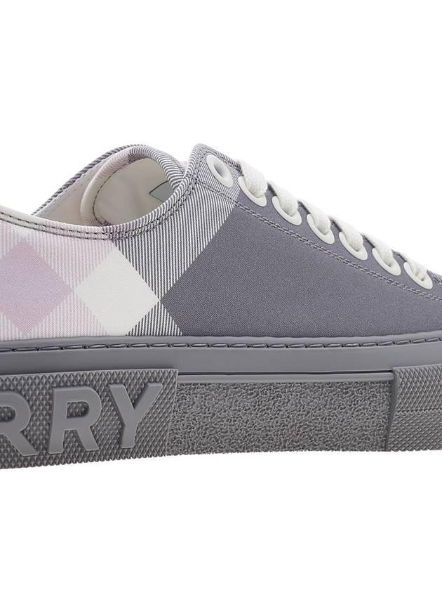 Cotton Check Low Top Sneakers Grey - BURBERRY - BALAAN 11