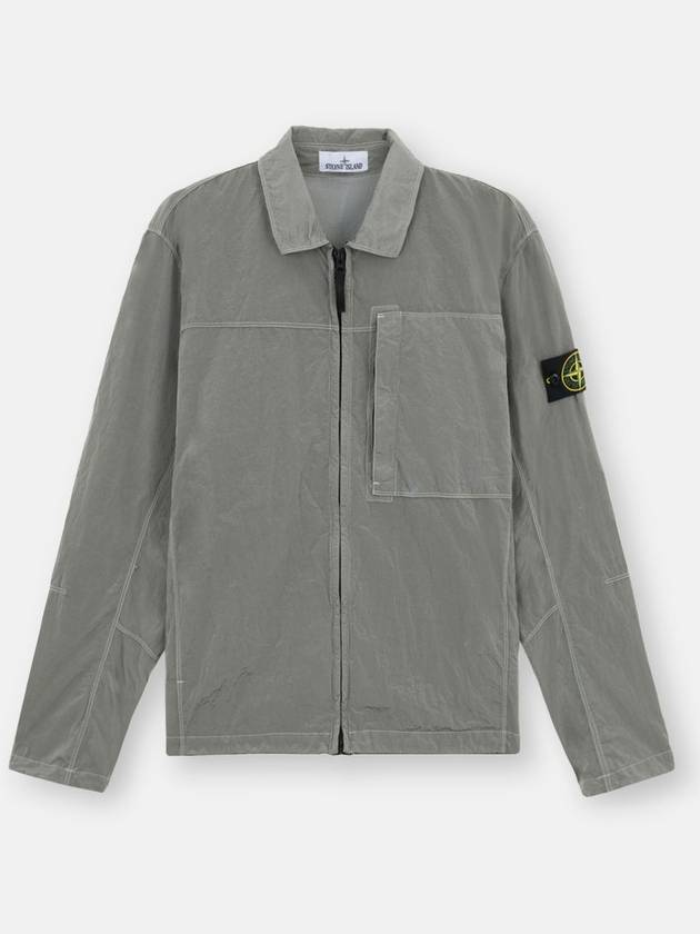 Nylon Metal Econyl Long Sleeve Shirt Grey - STONE ISLAND - BALAAN 2