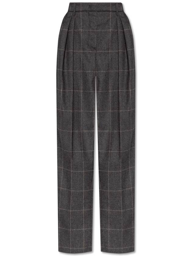 Emporio Armani Plaid Pants, Women's, Grey - EMPORIO ARMANI - BALAAN 1