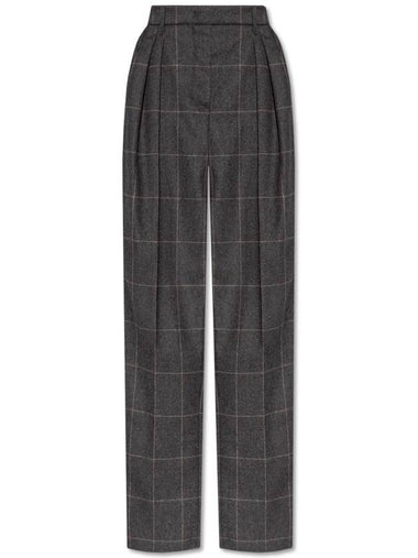 Emporio Armani Plaid Pants, Women's, Grey - EMPORIO ARMANI - BALAAN 1