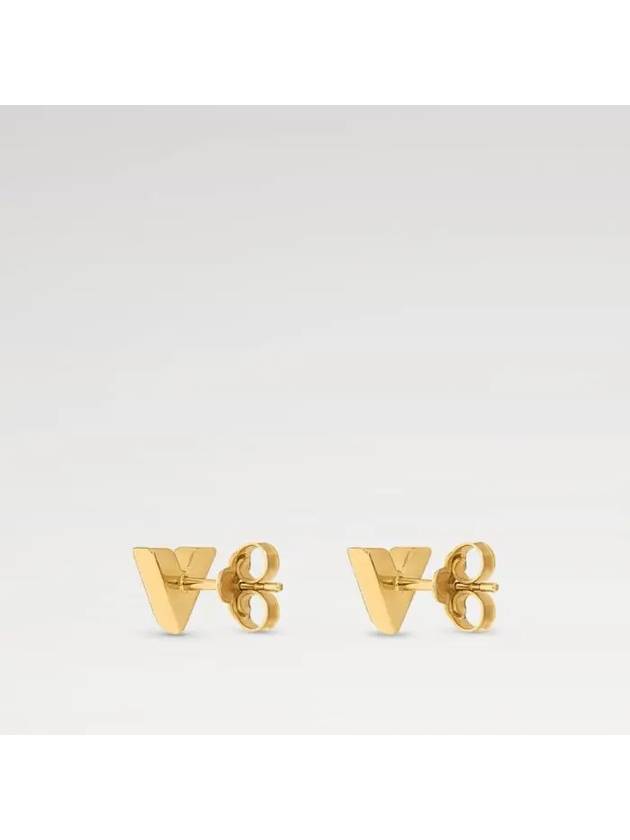 Essential V Stud Earrings Gold - LOUIS VUITTON - BALAAN 4