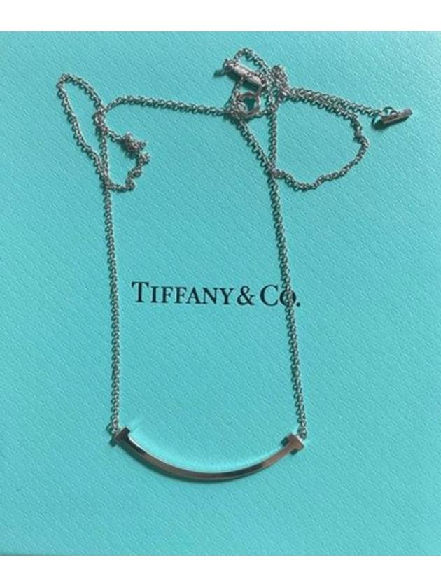 T Smile Necklace Small 18K Gold Proposal Necklace White Gold Color 35189459 - TIFFANY & CO. - BALAAN 3