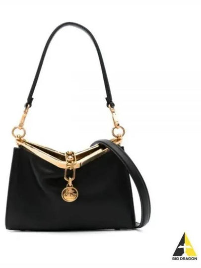 Vela Small Calfskin Leather Shoulder Bag Black - ETRO - BALAAN 2