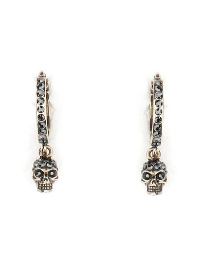 skull hoop earrings silver - ALEXANDER MCQUEEN - BALAAN 2