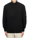 Lambswool GRS Zipped Cardigan Black - CP COMPANY - BALAAN 2