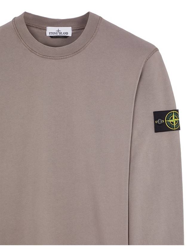 Wappen Patch Garment Dyed Sweatshirt Grey - STONE ISLAND - BALAAN 4