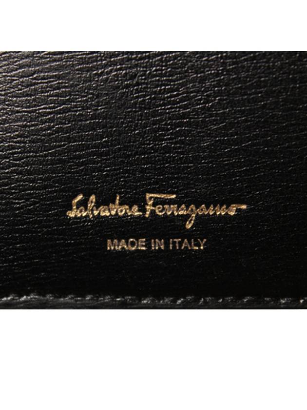 Vara Bow Half Wallet Black - SALVATORE FERRAGAMO - BALAAN 10