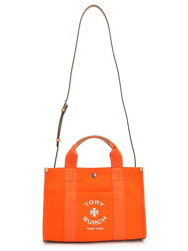 Logo Tote Bag Orange - TORY BURCH - BALAAN 8