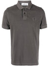 Men's Logo Patch Short Sleeve Polo Shirt Steel Grey - STONE ISLAND - BALAAN 2