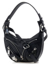 Repeat Mini Hobo Shoulder Bag Black - VERSACE - BALAAN 3