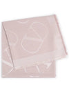 Toile Iconographe Wool Silk Scarf Pink - VALENTINO - BALAAN 2