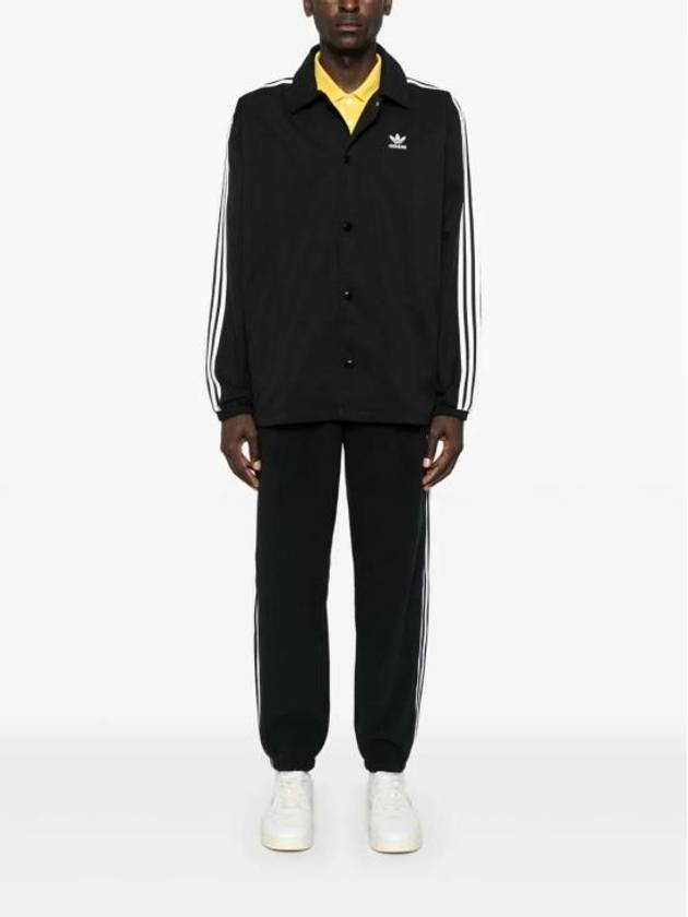 3 Stripes Fleece Track Pants Black - ADIDAS - BALAAN 4