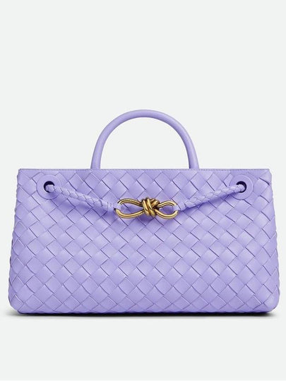 EW Andiamo Intrecciato Leather Tote Bag Purple - BOTTEGA VENETA - BALAAN 2