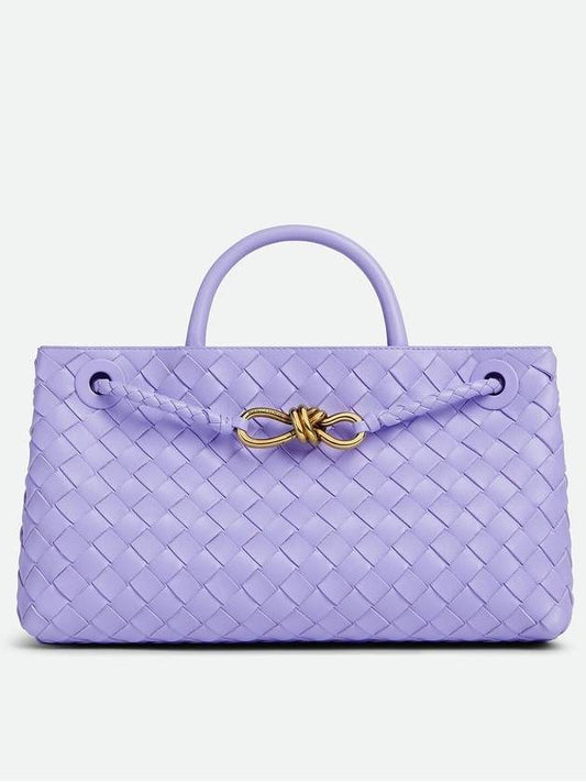 EW Andiamo Intrecciato Leather Tote Bag Purple - BOTTEGA VENETA - BALAAN 2