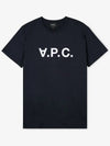 VPC Logo Organic Cotton Short Sleeve T-Shirt Navy - A.P.C. - BALAAN 3