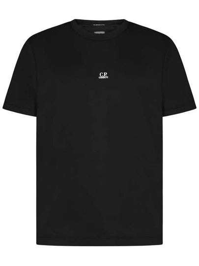 Logo Print Short Sleeve T-Shirt Black - CP COMPANY - BALAAN 2