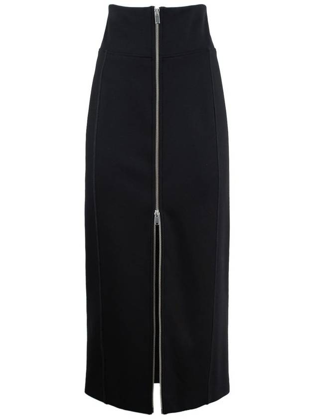 Erika Cavallini Black Midi Skirt In Milano Stitch - ERIKA CAVALLINI - BALAAN 1