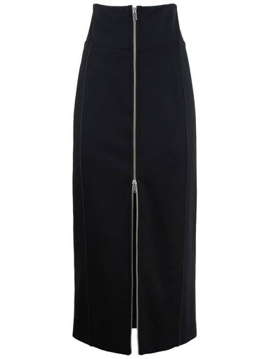 Erika Cavallini Black Midi Skirt In Milano Stitch - ERIKA CAVALLINI - BALAAN 1