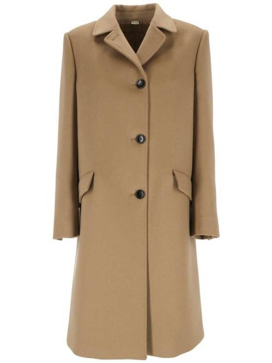 Wool Single Coat Beige - GUCCI - BALAAN 1