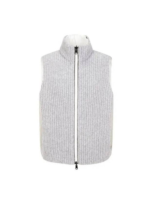 Shimaeul 8th Anniversary 10 ePoint 9 8 Women s Knit Panel Reversible Padded Vest Melange Gray 271137 - BRUNELLO CUCINELLI - BALAAN 1