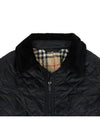 Kids Corduroy Collar Diamond Quilted Jacket Black - BURBERRY - BALAAN 6