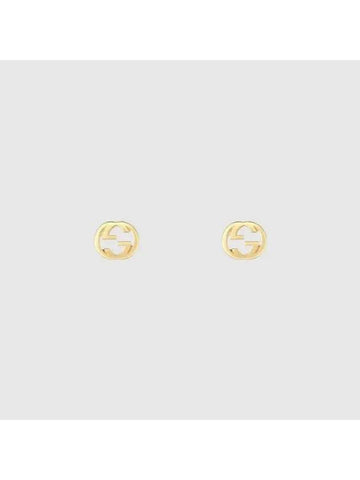 Interlocking G Stud Earrings Gold - GUCCI - BALAAN 1