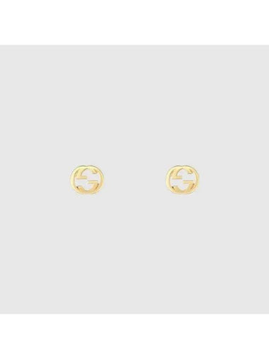 Interlocking G Stud Earrings Gold - GUCCI - BALAAN 1