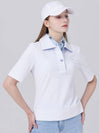 Ice Cool Loose Fit Three-quarter Sleeve White T-Shirt DO3242TS80 1 - DOYOUKNOWMC GOLF WEAR - BALAAN 2